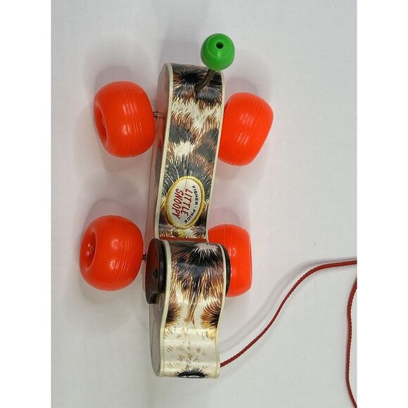 Fisher Price 1965 Little Snoopy Plastic Pull Along Toy Dog VINTAGE - Picture 9 of 13